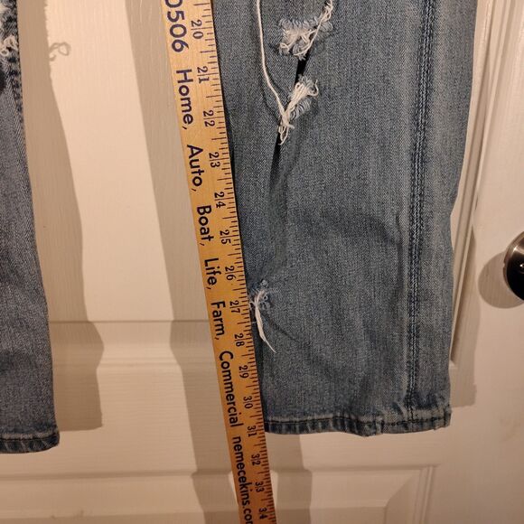 Levi's 511 jeans mens 34x34 blue denim distressed light wash stretch slim fit - Picture 7 of 10